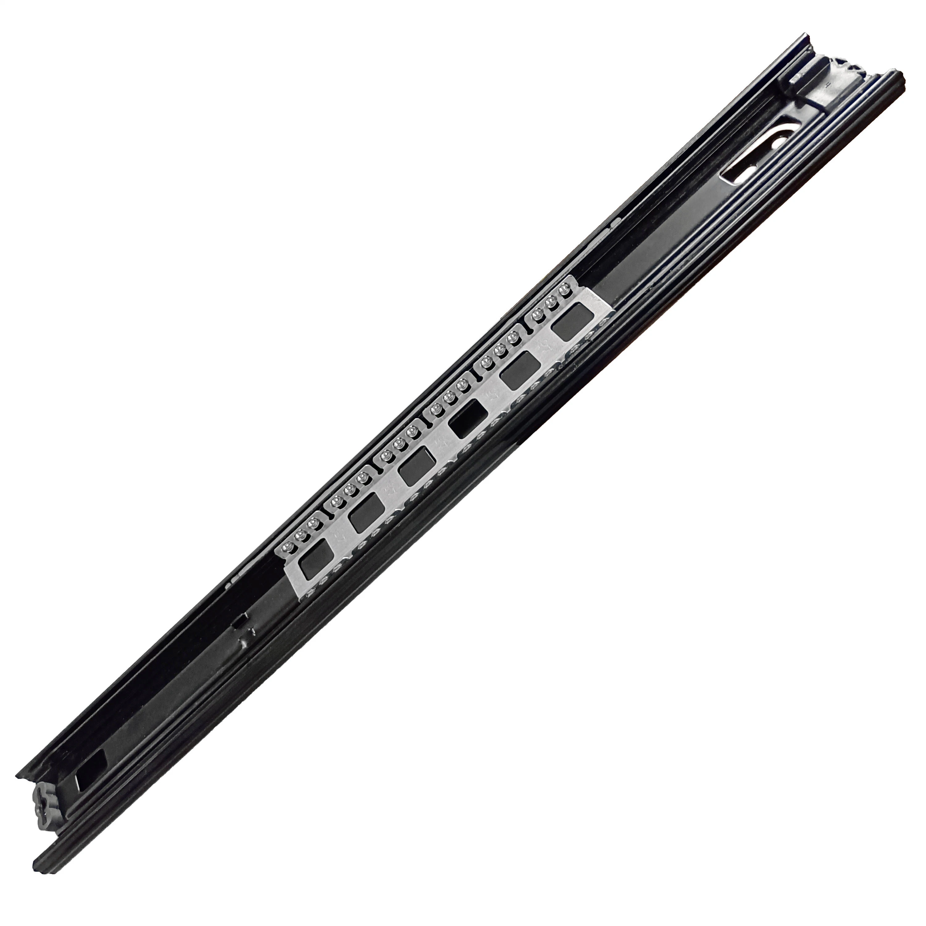 45mm Width Metal 3 Fold Customized Drawer Runners Ball Bearing Telescopic Full Extension Channel Drawer Slides