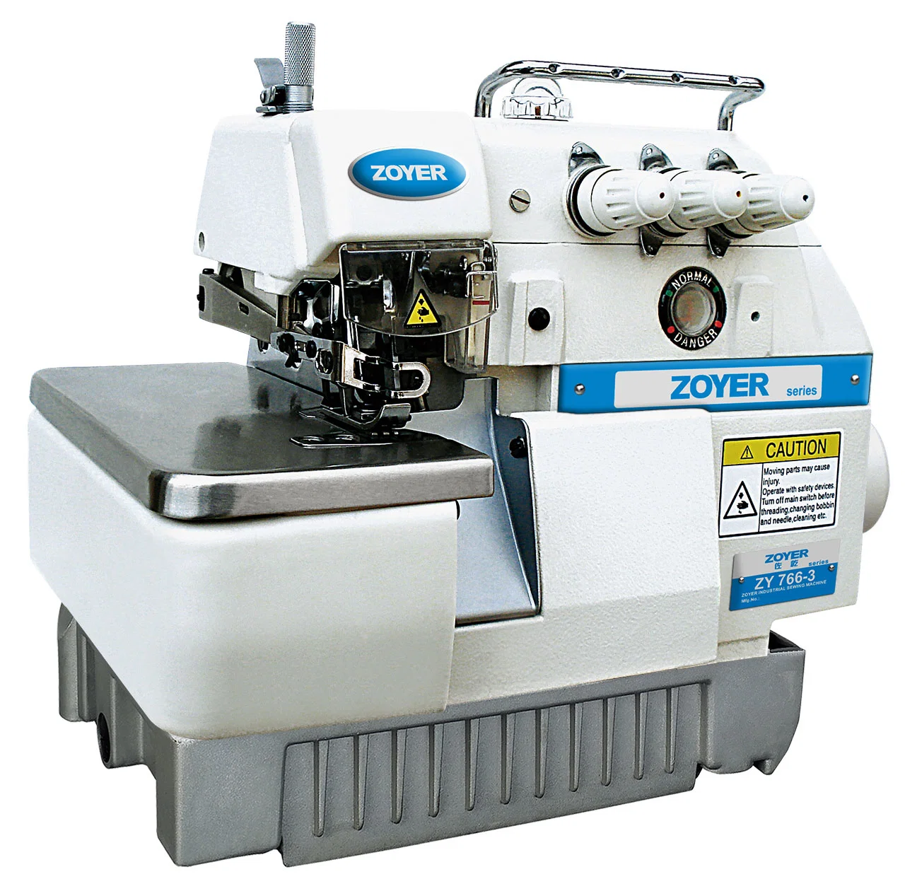 Zy766-3 Zoyer 3 hilos de alta velocidad Super Overlock industriales máquina de coser para prenda