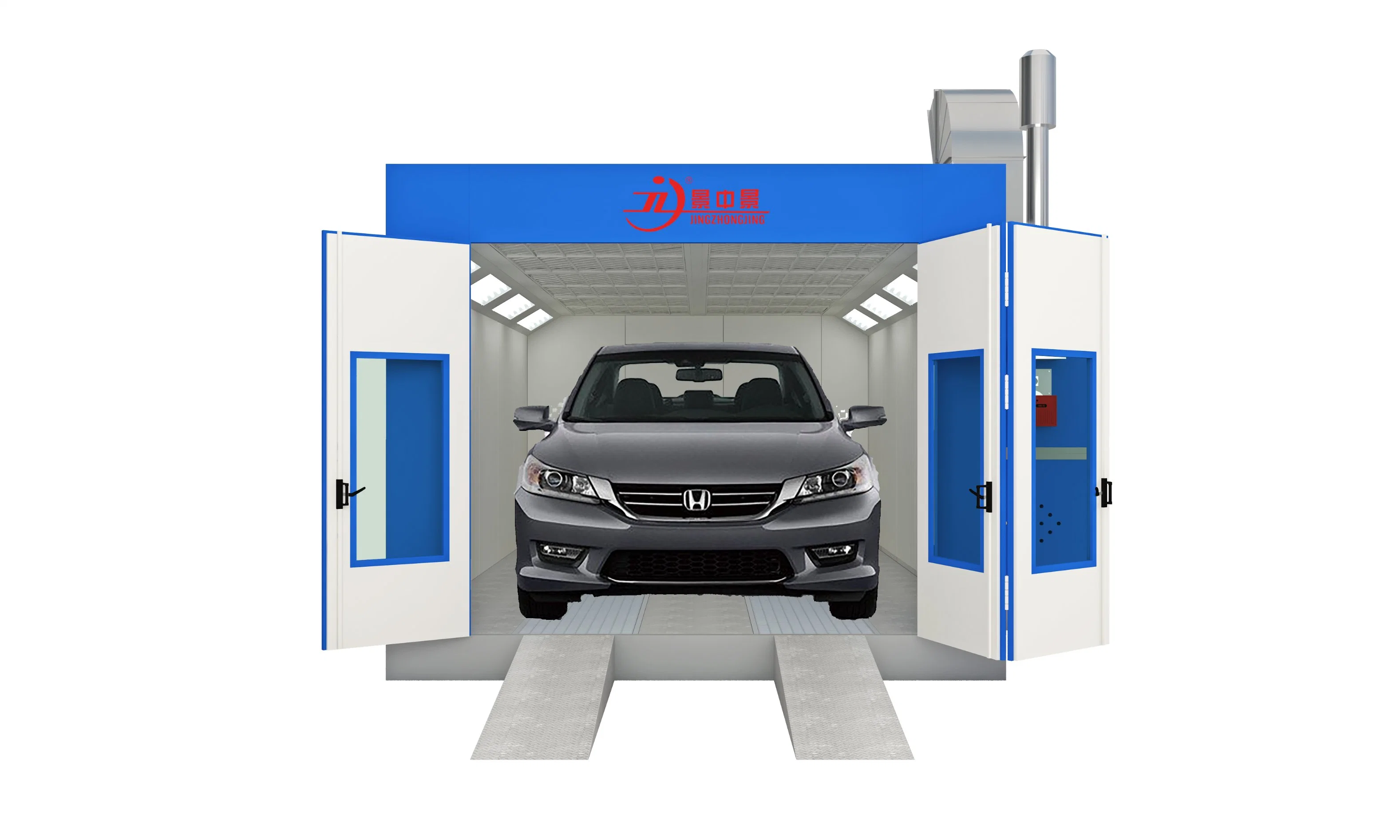 1%off Diesel Heating Booth Oven Fully Undershoot Type Car Spray with External Lighting