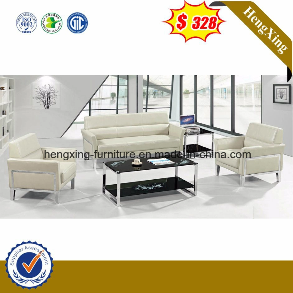 Modern Office Furniture Leather Metal Sectional Corner Receptional Sofa