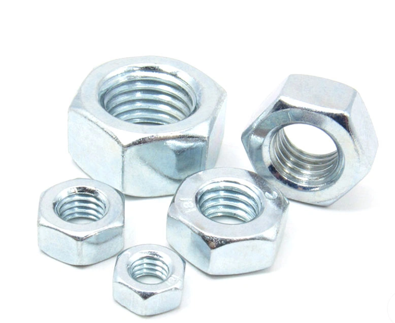 Fábrica al por mayor DIN934 Hex Nut Hot DIP Galvanized Carbon Steel Grado 4,8 8,8 M12