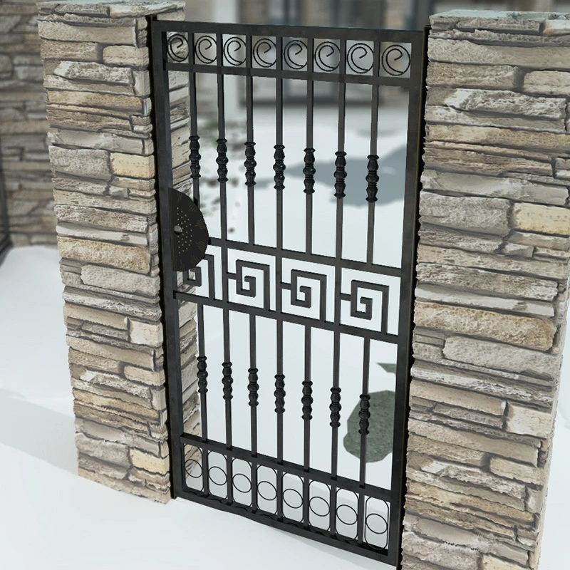 Moderno automático Swing Decorative Gate Design Hierro aluminio camino principal Puerta Villa Metal Puerta Jardín