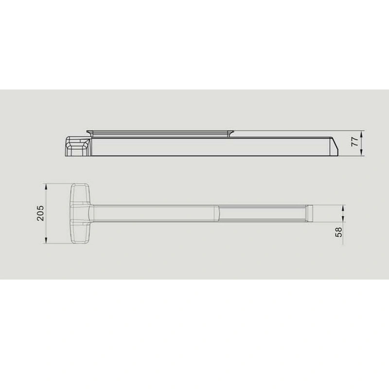 UL-gelistet SUS304 Panic Exit Device Push Bar/Single Door Panic Druckstange