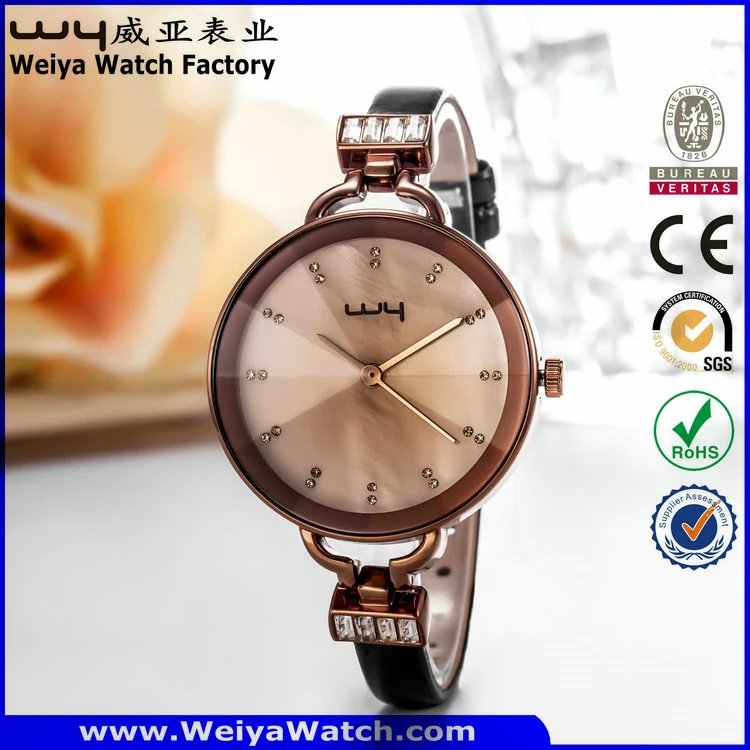 Custom Logo Casual Quartz Watch Ladies Fashion Wrist Watches (WY-068D)