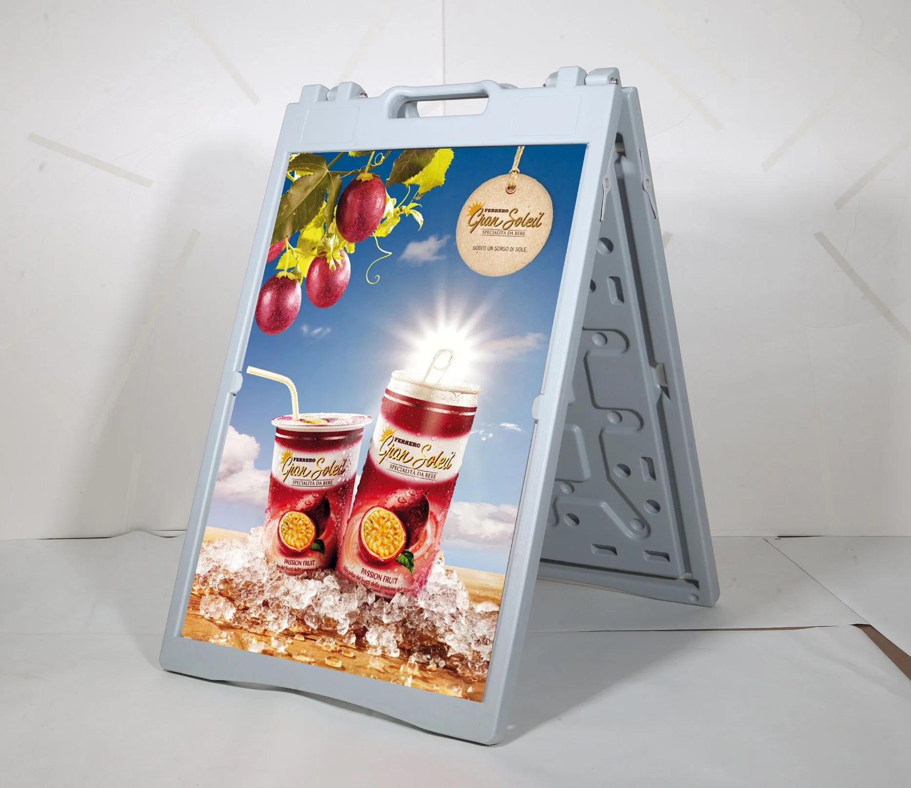 Popular Promotional Cheapest Outdoor Water Injection Double Sided Custom Display a Sign Board Frame Stand