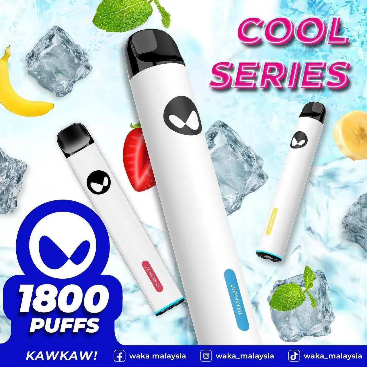 Precio de E Vape desechable Waka Solo 1800 caladas Pluma de vapeo mini al por mayor