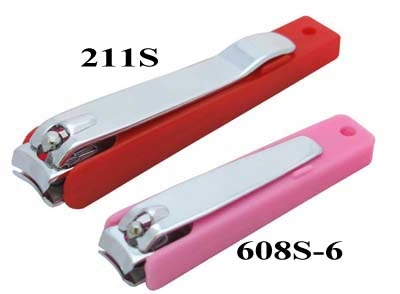 Fad Quality Carbon Steel with Plastic Cover Middle Nail Clipper (608S-6)