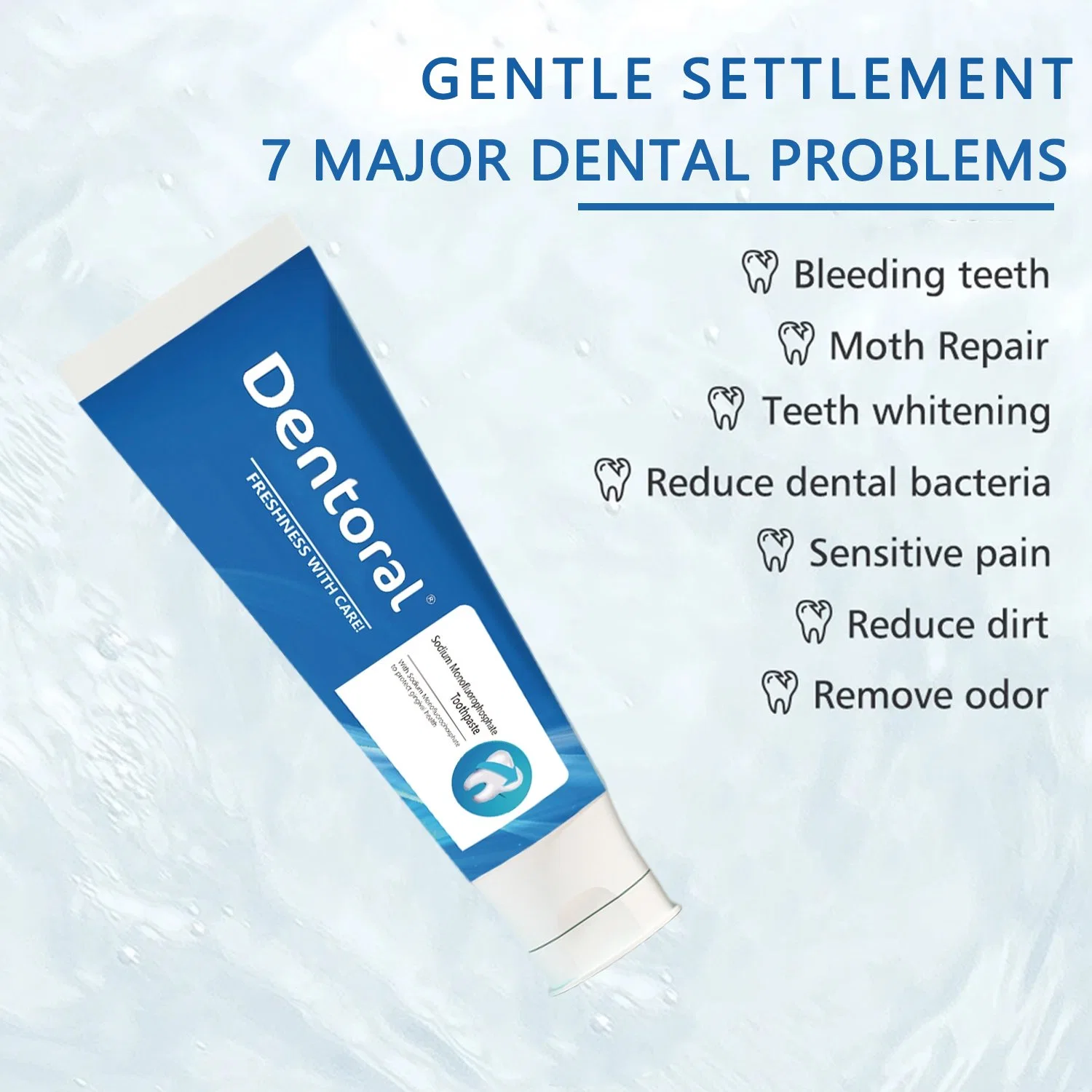 Dentoral Oral Care Natural Mint Fluoride Refresh Breath Toothpaste