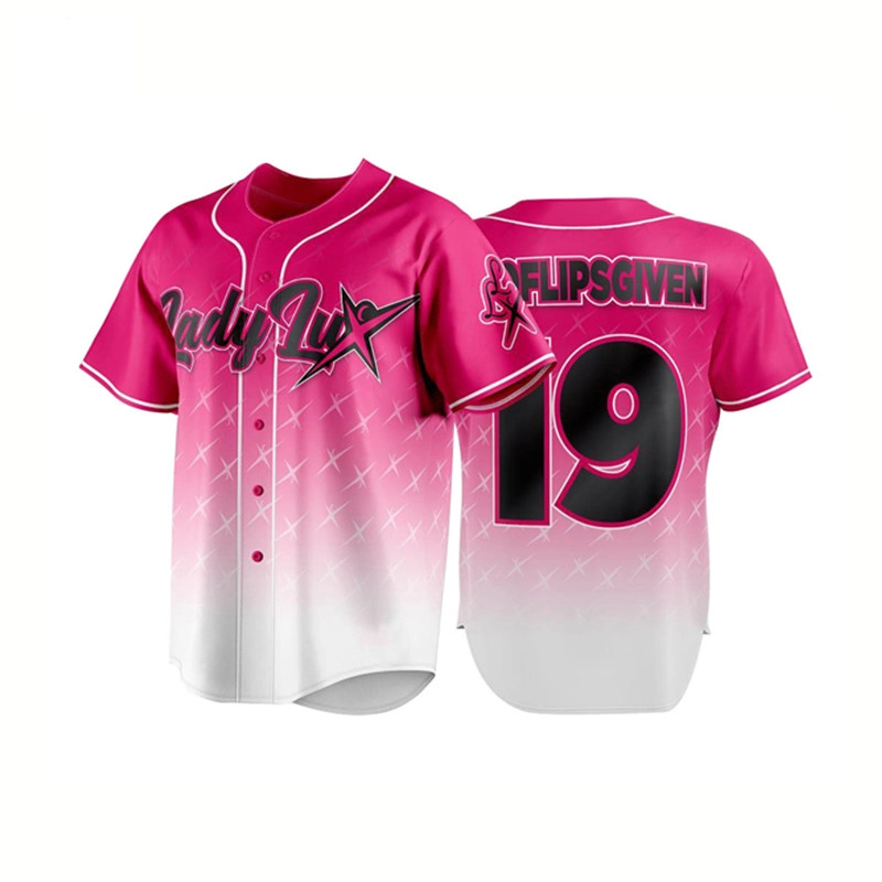 La sublimation imprimé Tops de Baseball Jersey avec impression personnalisée