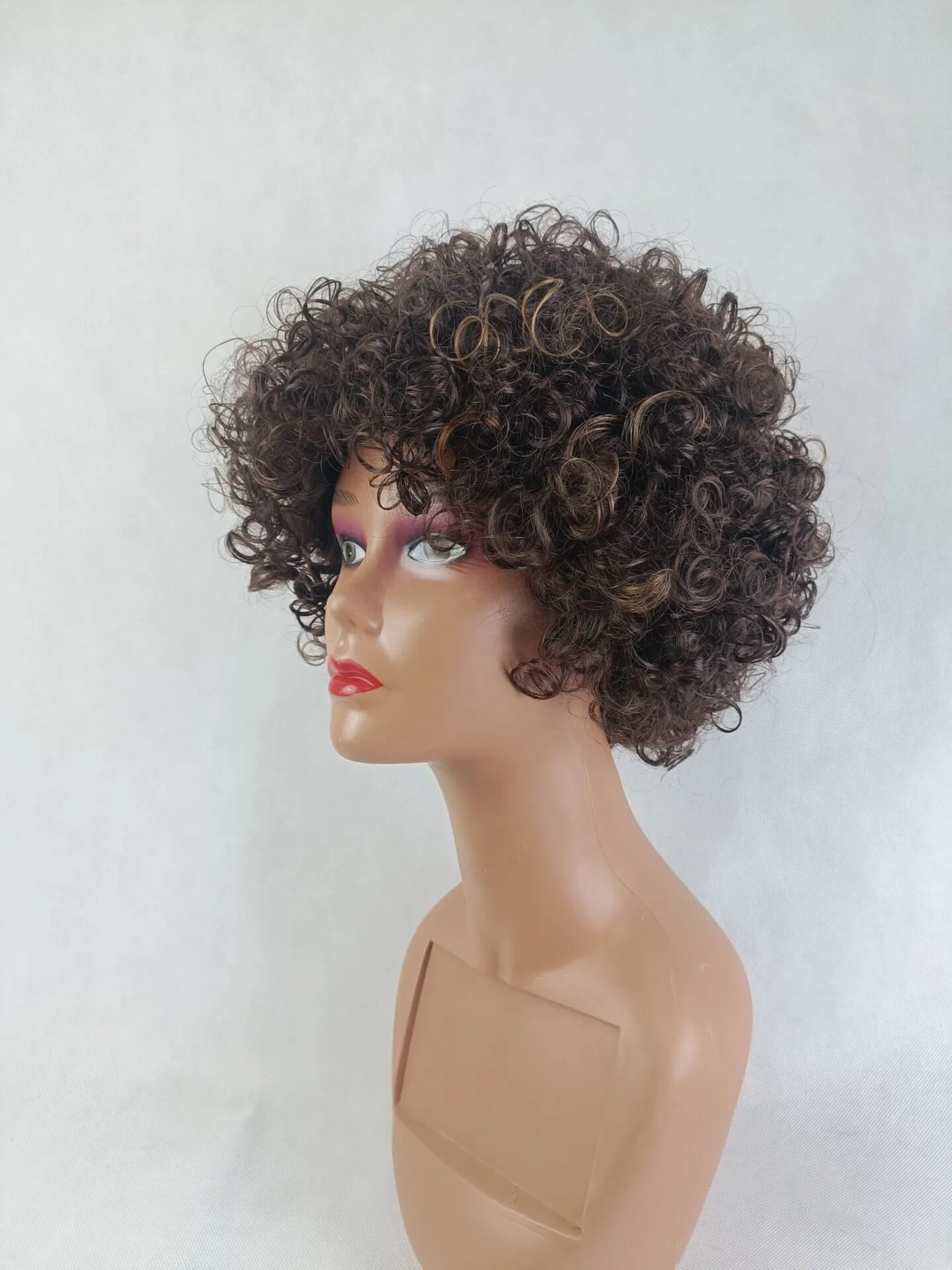 Sudáfrica Hombre de lana pelo rizado peón Afro Synthetic corto Pelucas