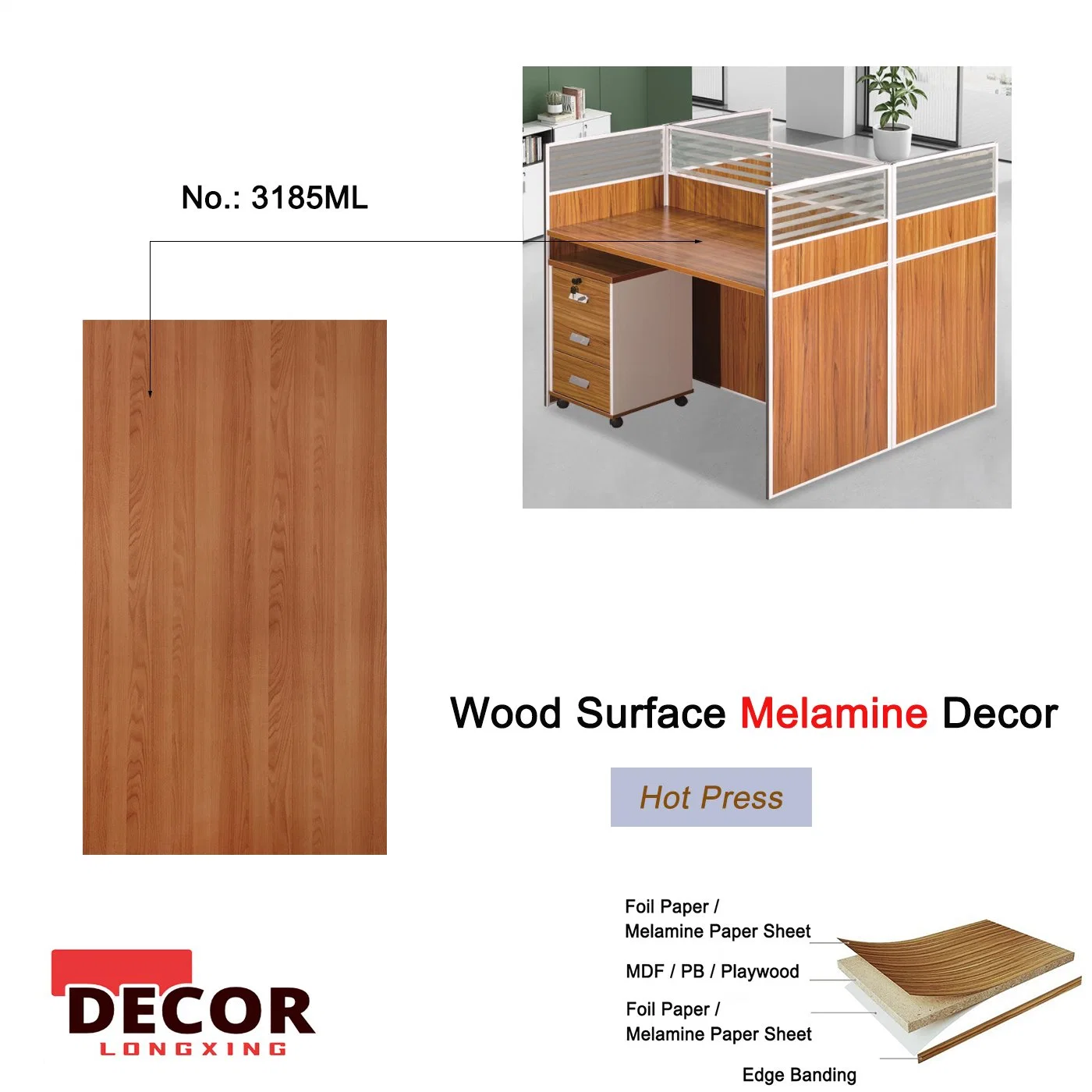 Low Price MDF Laminating Plywood Chipboard Wood Textured Melamine Paper