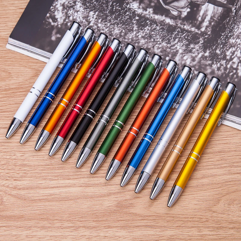 Custom Logo Advertising Office Aluminum Metal Ball Point Pen