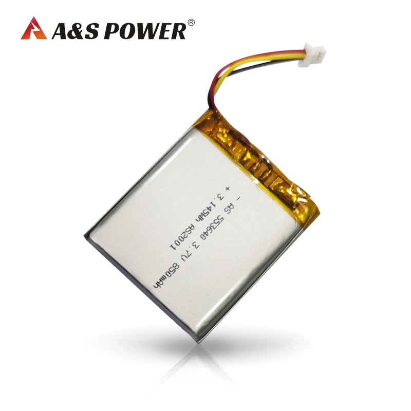 CB/Un38.3/UL Lithium Polymer Battery As553640 850mAh for Security Camera