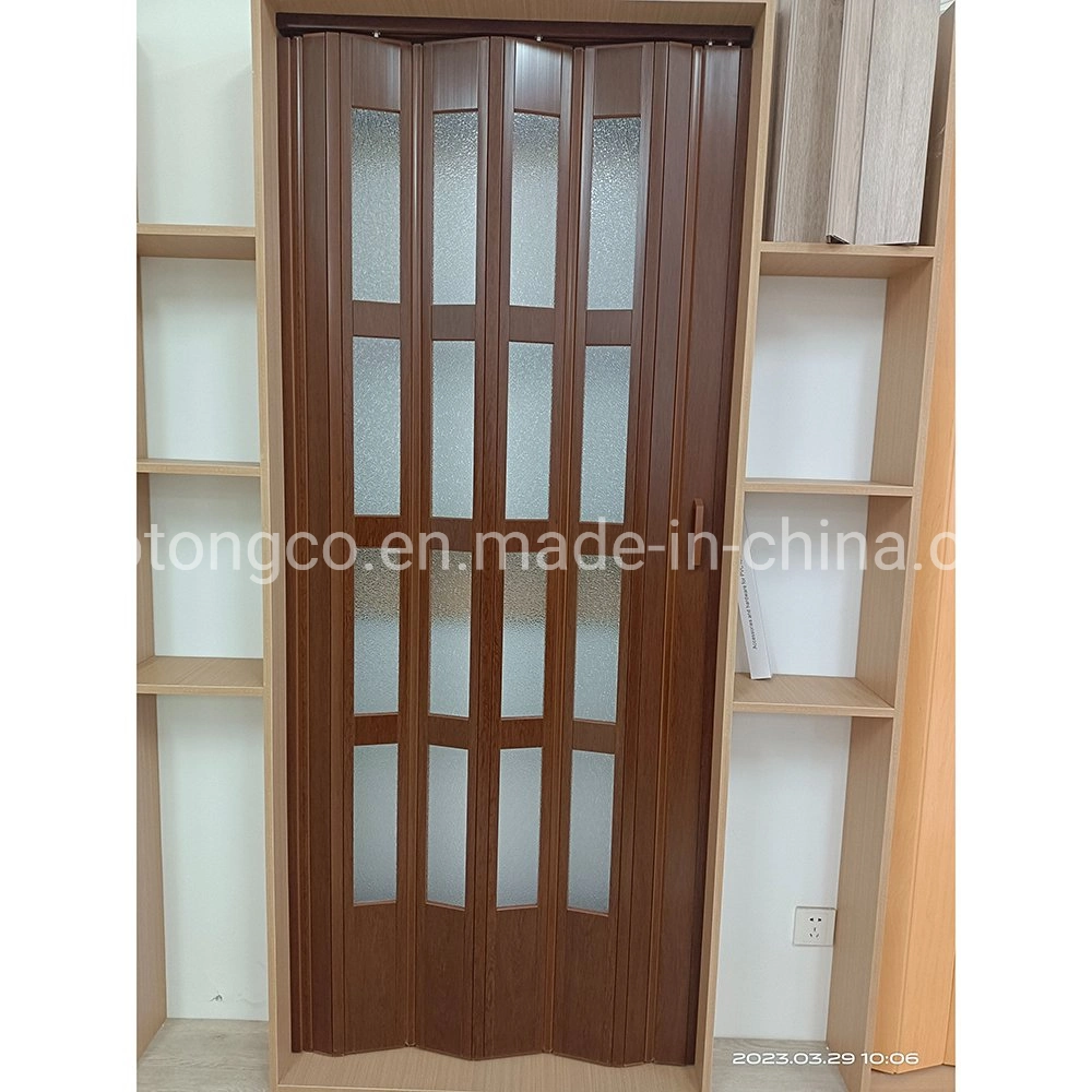 Modern Polymer Folding Waterproof PVC Interior Sliding Doors for Bathrooms