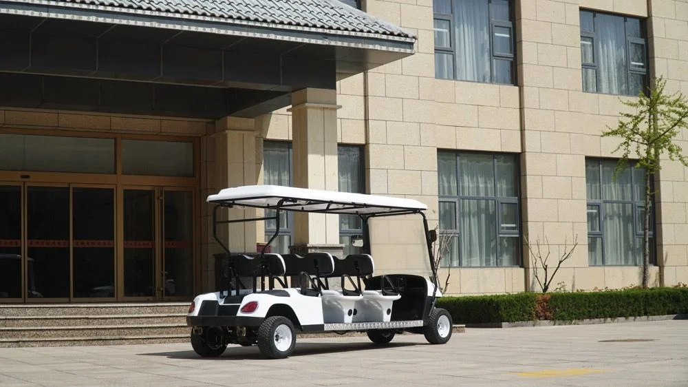 6-Seat Electric Hotel Golf Car on Sales CE Certified Electric 6 Person Sightseeing Bus Golf Cart