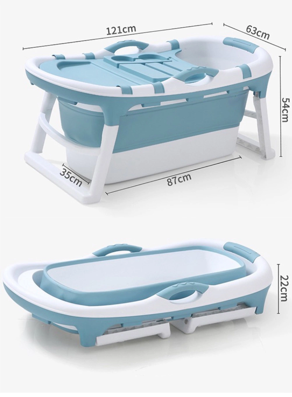 Factory Wholesale Plastic Bath Tub Set with Lid Hot Selling