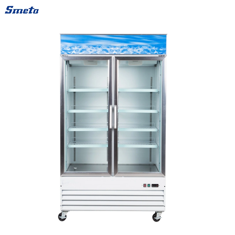 Smeta Cake Gelato Ice Cream Double Glass Display Cabinet Showcase Cooler