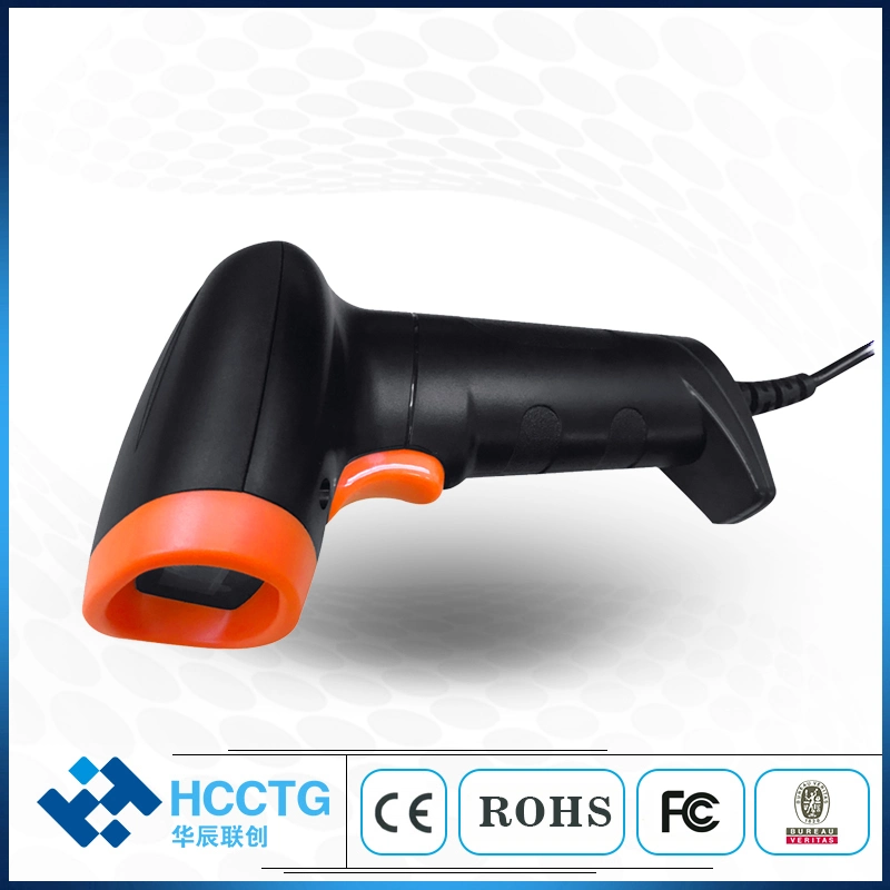 ماسحة ضوئية طويلة المدى تعمل برمز QR تم صنعت في الصين قارئ QR المخزون 2D Wireless Barcode Scanner HS-6603