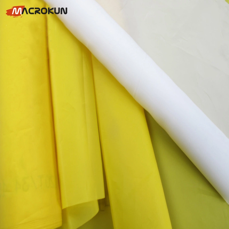 White/ Yellow 80 100 110 120 135 150 160 180 195 200 250 300 Mesh Polyester Silk Screen Printing Mesh for Screen Printing