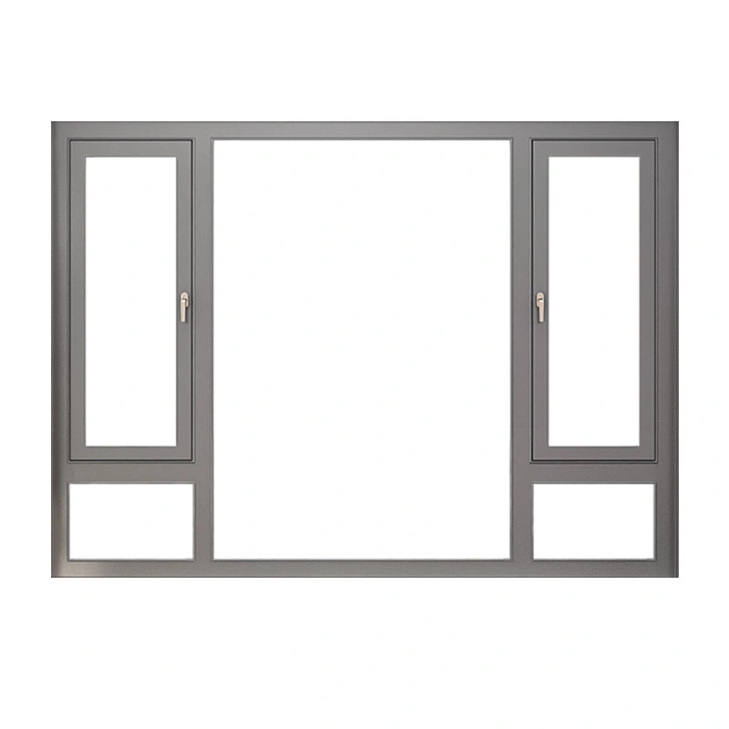 Low E Glass Double Leaf Casement Window Personal House Aluminium French Casement Window