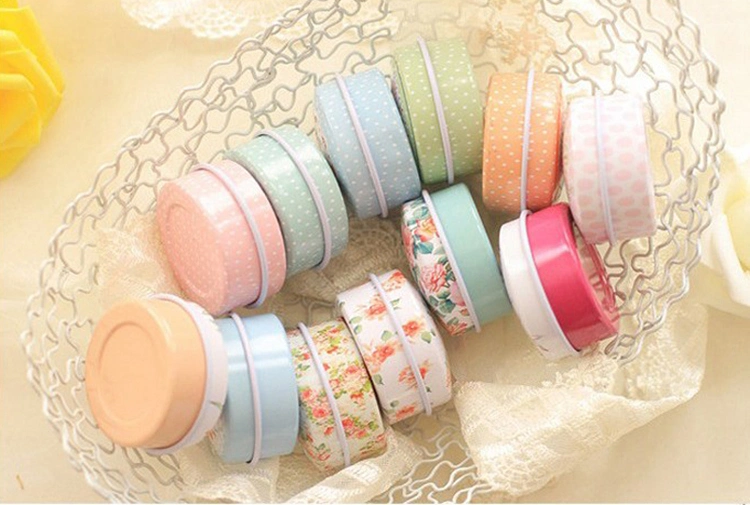 Pure and Fresh Flower Print Small Tin Box Kawaii Mac Cosmetics Trinket Organizer Mini Container for Tea Pill Coin Box