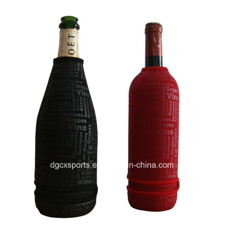 Fashion Neoprene Bottle Cooler, Neoprene Custom Size Insulated Beverage Wine Champagne Beer Bottle Cooler