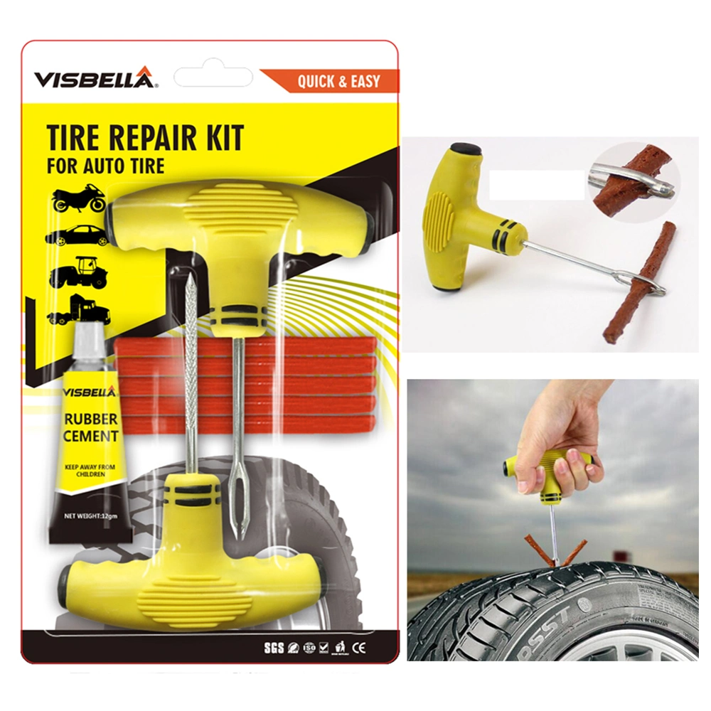 Visbella Quickly and Easily Tubeless Tyre Puncture Repair Kit/Tool