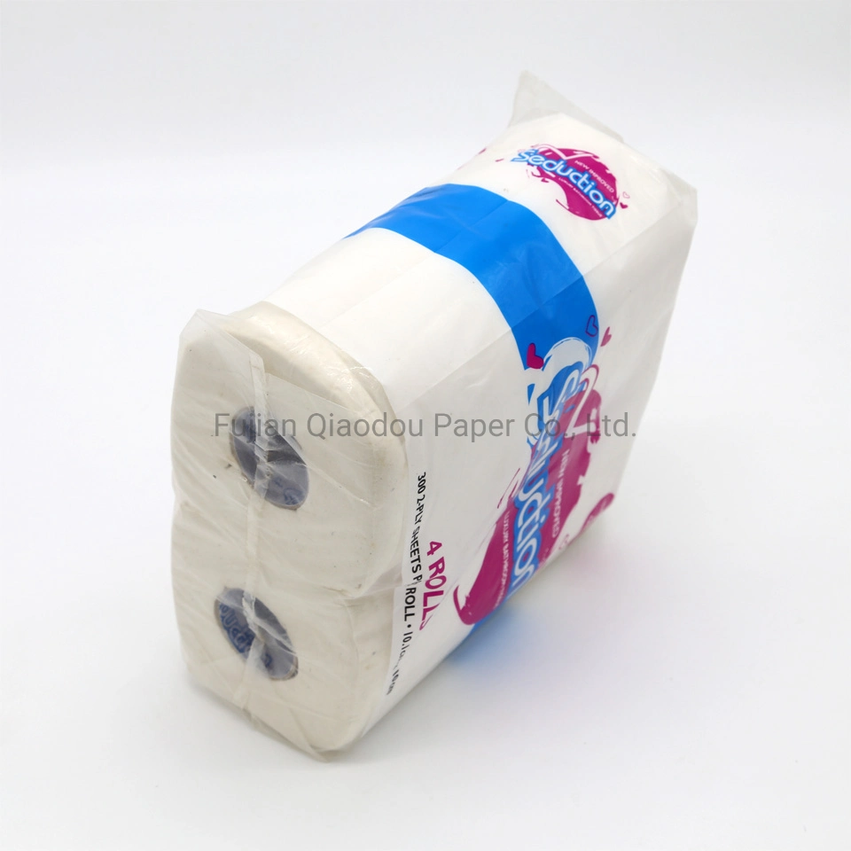 Paper in 4-Grain Rolls Paper Biodegradable Embossed Toilet Paper