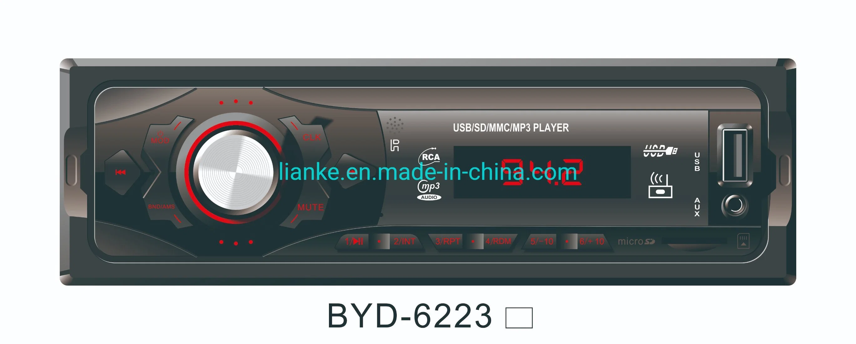 Auto USB MP3 Digital LED Bildschirm Bluetooth-Player