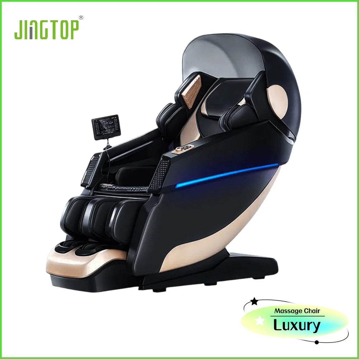 Mayorista/Proveedor de fábrica Jingtop 4D 3D con pantalla táctil de Venta caliente de nuevo Control remoto de la cápsula para amasar Shiatsu Silla de masaje