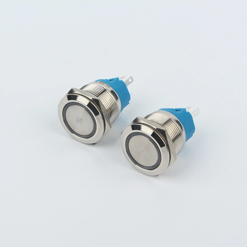 High quality/High cost performance  CE, RoHS Certification 22mm 1no1nc Momentary Ring Illuminated Aluminum Push Button Switch