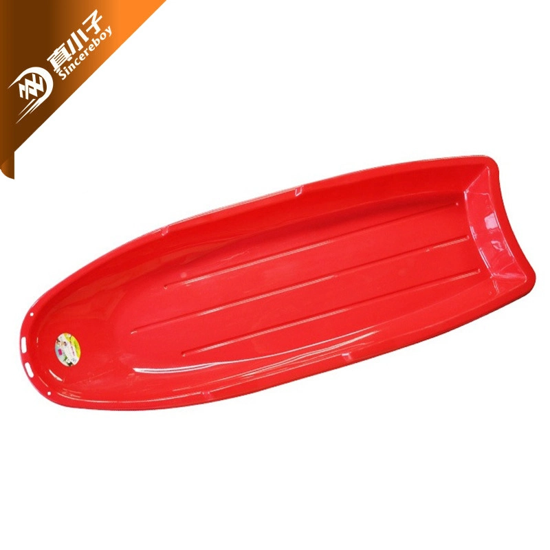 Wholesale/Supplier Factory Price Snow Sports Kids Adults Straight Slippery Toboggan Sled Plastic Snow Sledge