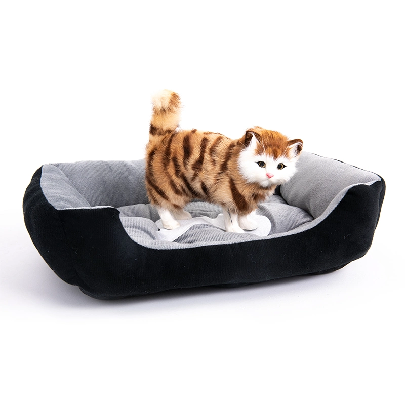 Manufacturer Round Donut Style Dog Bed Cord Plush Pet Bed