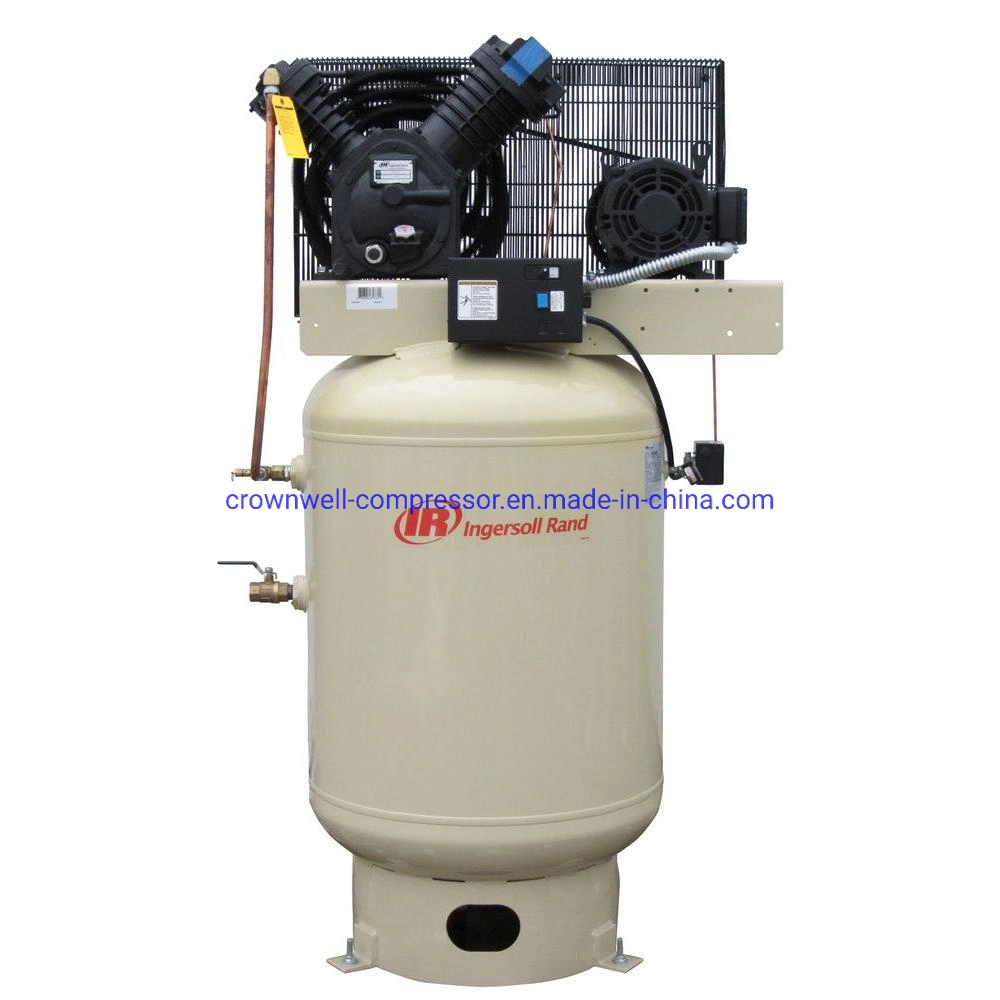 Ingersoll Rand 2-2545e10 2-2545e10-V 2-2545e10-P Two-Stage Electric Duplex Reciprocating Air Compressor 10HP 120 Gal Horizontal