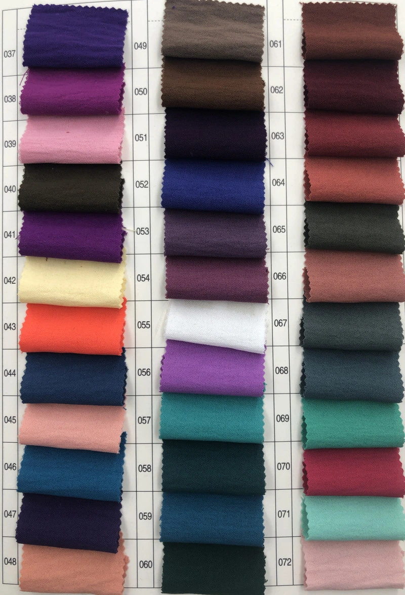 Factory Supply Custom Color 100% Poluester Cey Fabric Crepe Fabric for Pants Sportswear Outdoor Jacket Down Coat Women Garment Dress