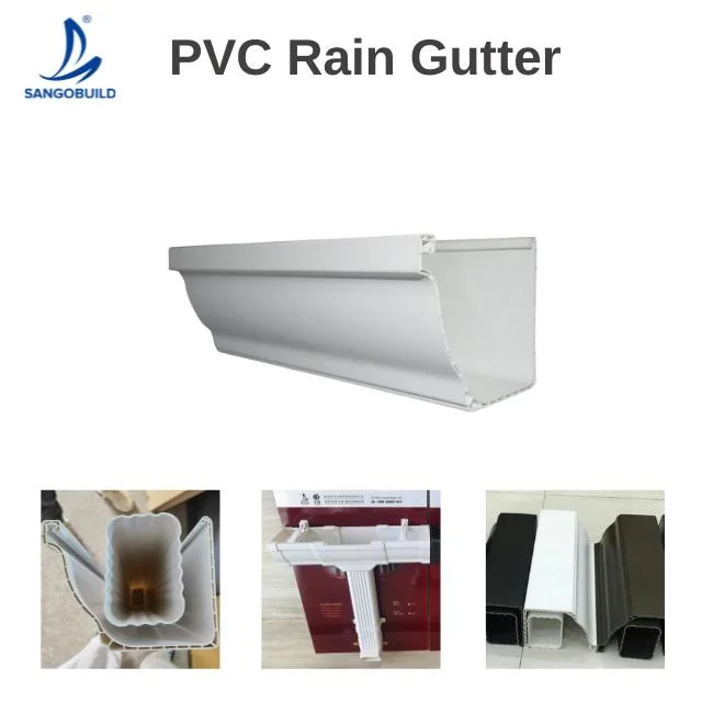 OEM Service Supplies UAE House PVC Rain Gutter Lightwight DIY PVC Pipe Fitting for Water Collecter