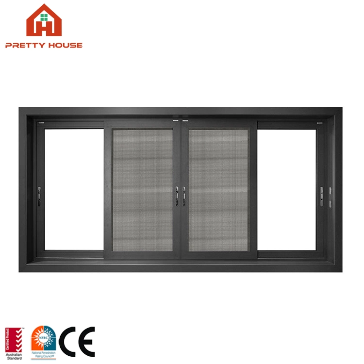 CE European Standard Best Quality Champagne Color Aluminum Sliding Windows