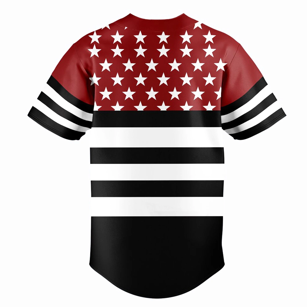 Original Factory Low Price ropa deportiva Custom Baseball botón Jerseys Camiseta de abajo Camiseta deportiva Top Printed Crewneck Short Sleeve Baseball Jersey