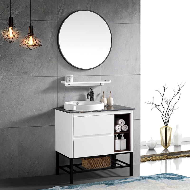 Wash Basin Bathroom Sink Cabinet Set with Mirror