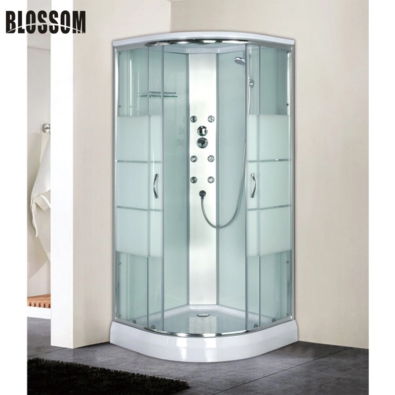 Grey Tempered Glass Foot Massage Shower Room Steam Cabin (BLS-9826)