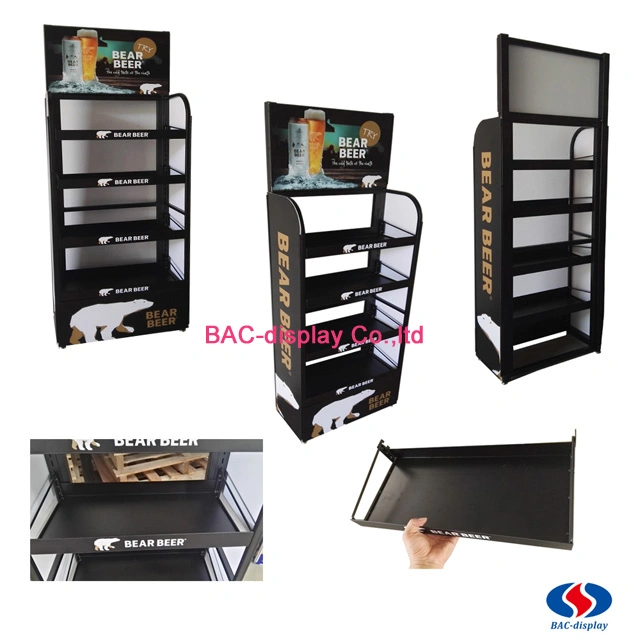 Supermarket Metal Beer Display Rack for Wholesale/Suppliers