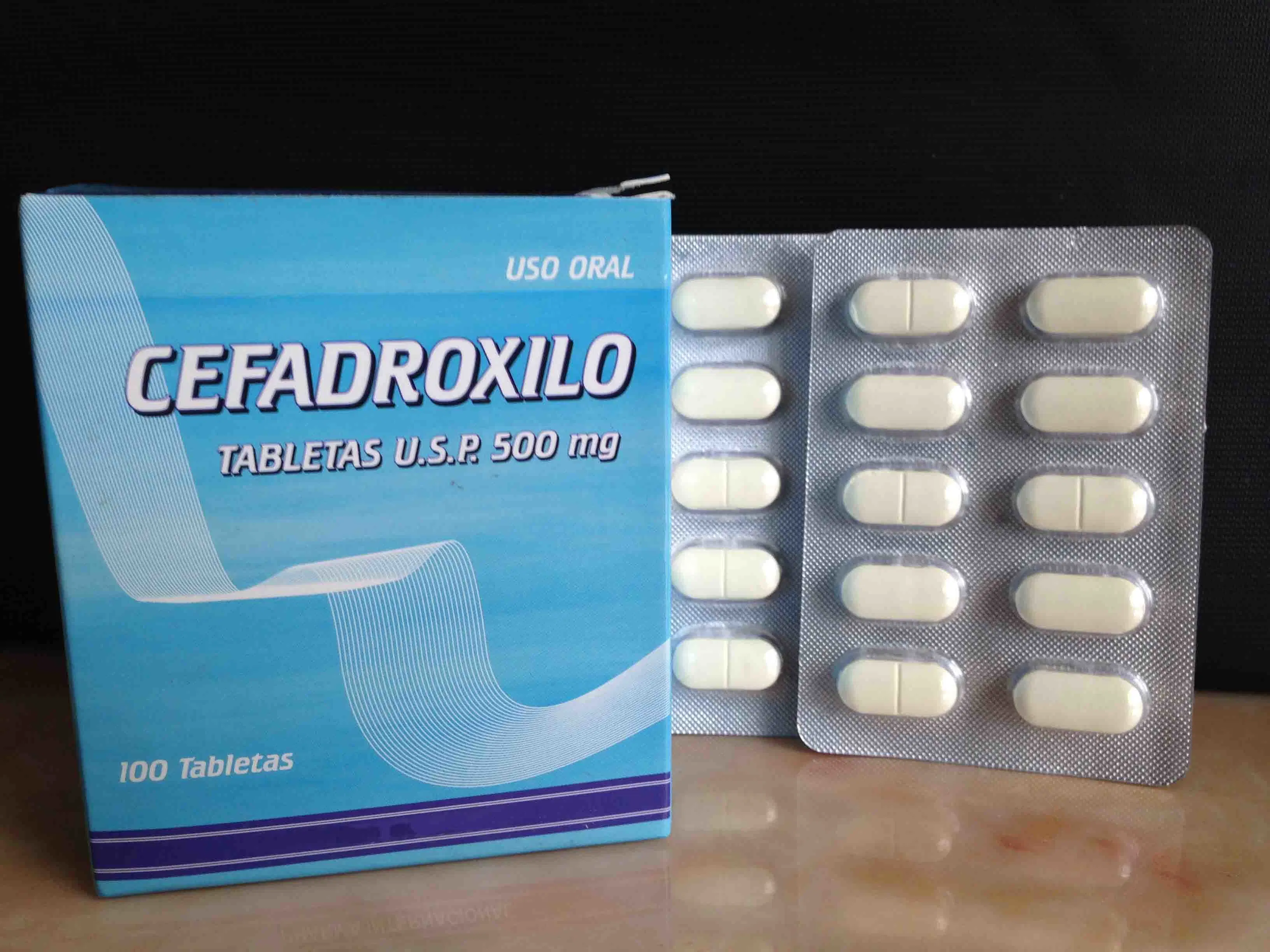 El cefadroxilo Tablet USP 500mg medicamento GMP