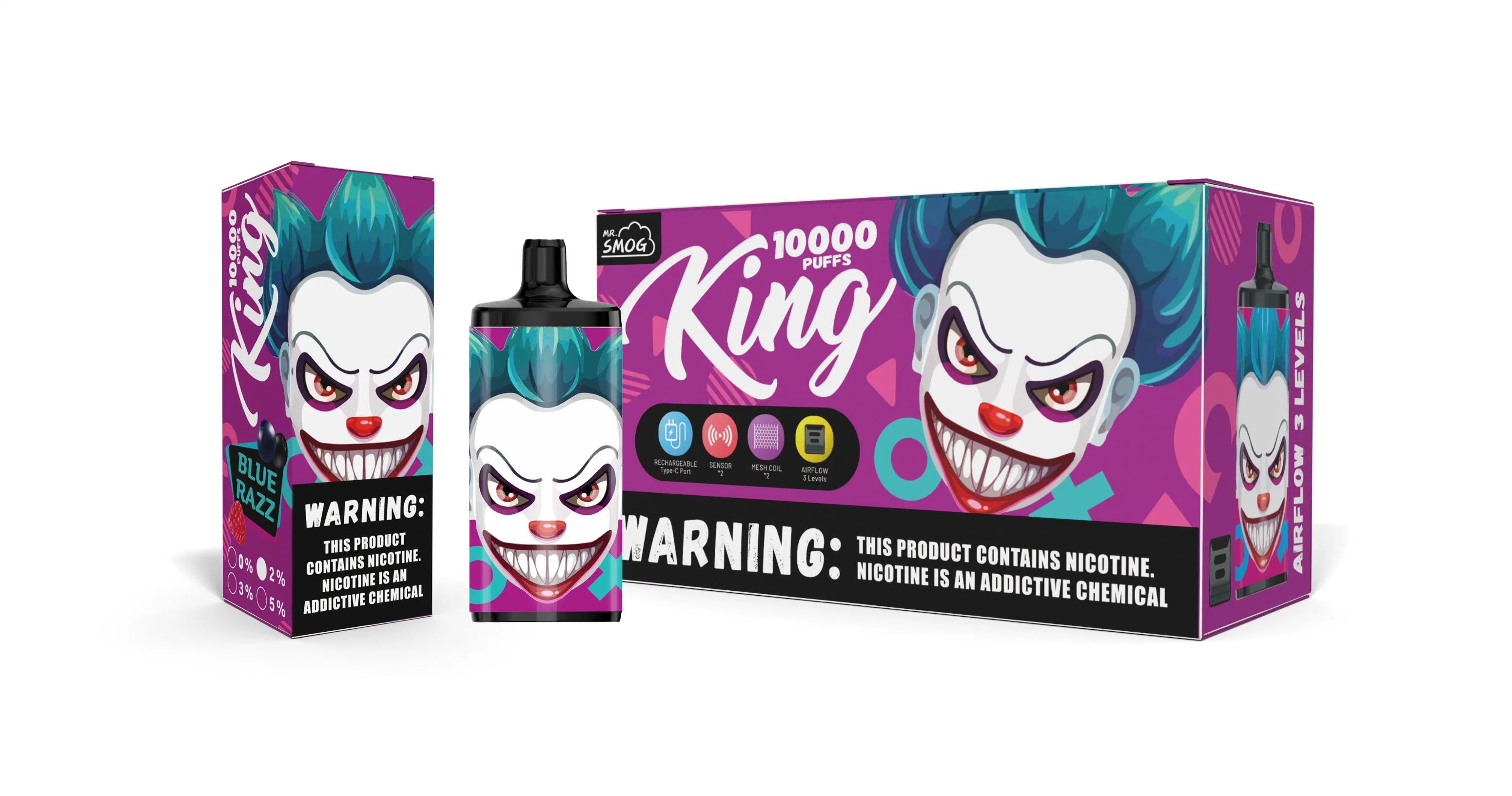 Mr Smog King 10K 10000 15000 Big Bar Mod Electronic Cigarette Puff Flex Bang Vapes Disposable Pod 7000 Super Puffs