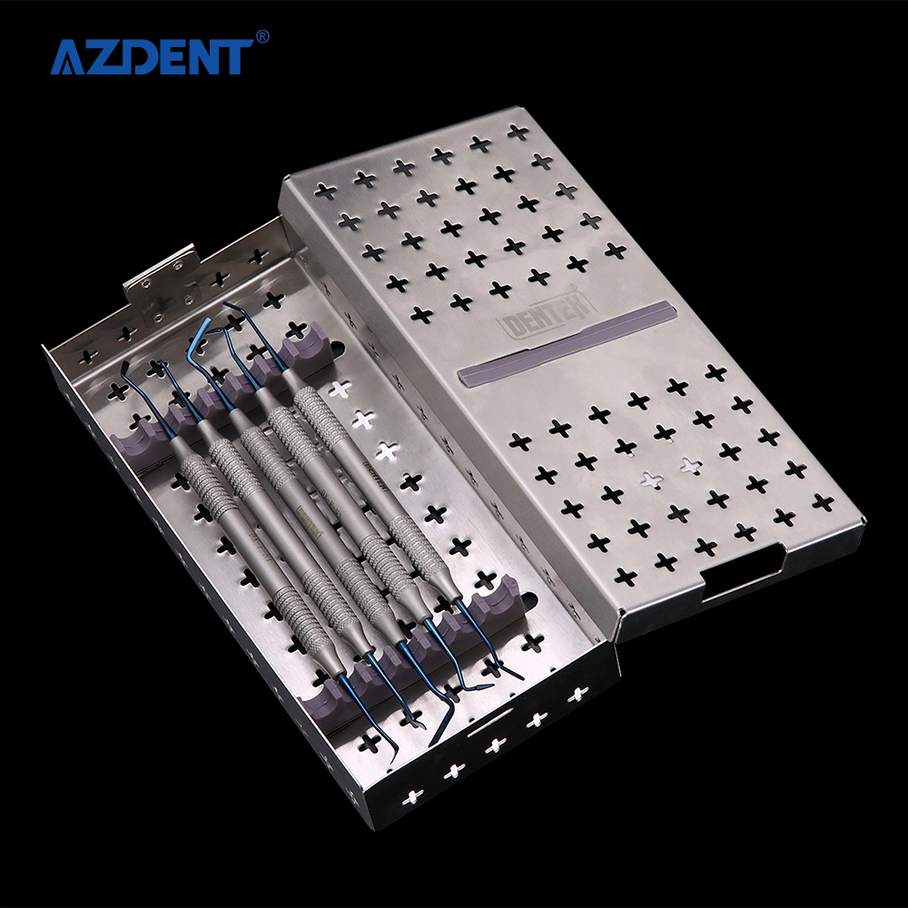 Hot Sale Dental Composite Filling Instrument Blue Titanium Coated Restorizations المجموعة 5PCS