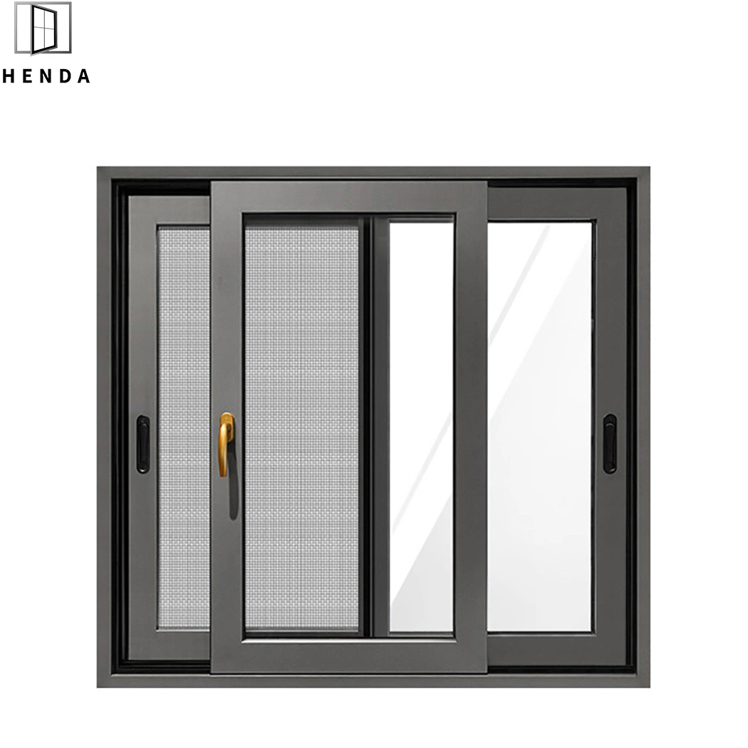 Hurricane Impact Double Glazed Windows Nylon Extrusion Profiles Grill Design Folding/Casement/Awning/Sliding Steel Aluminum Aluminium Window