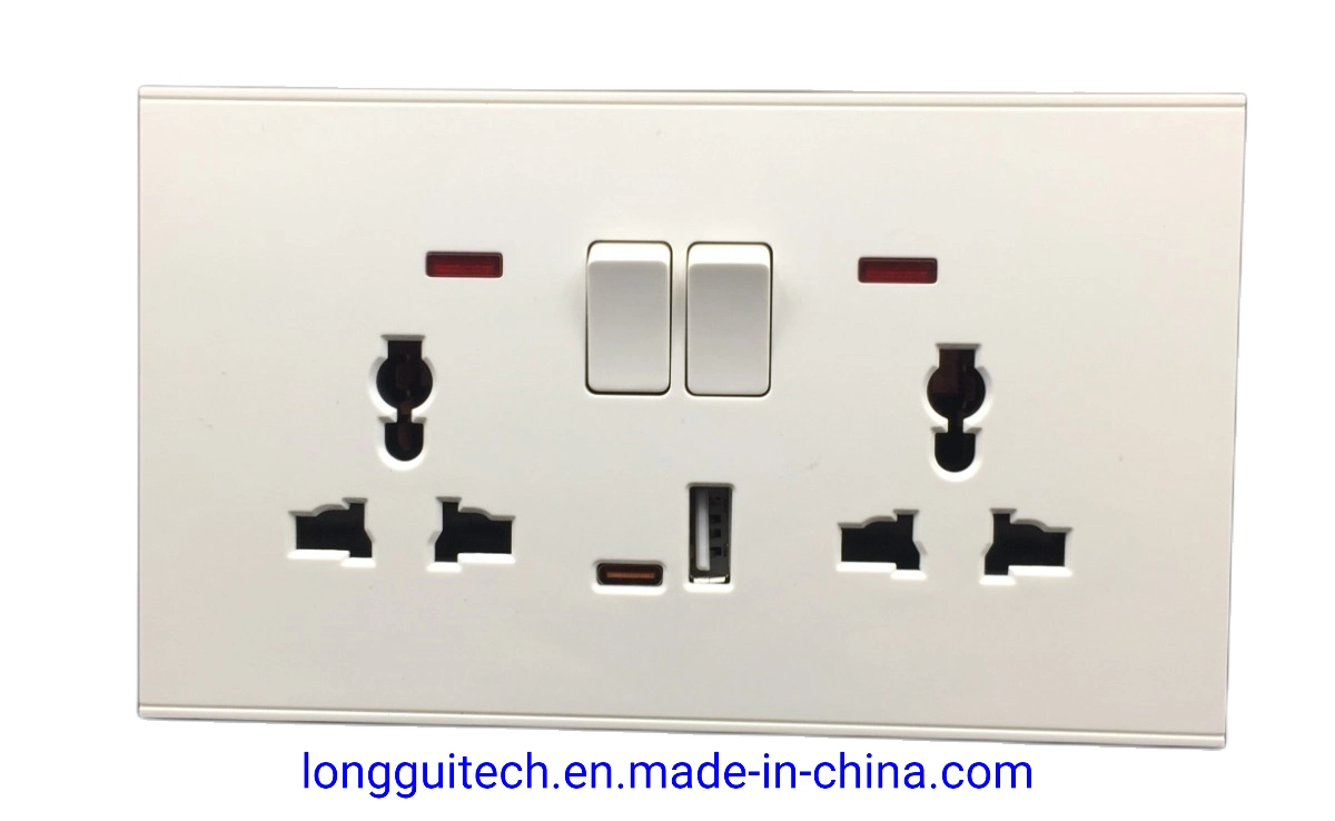 USB a and Type-C Charger Wall Plate