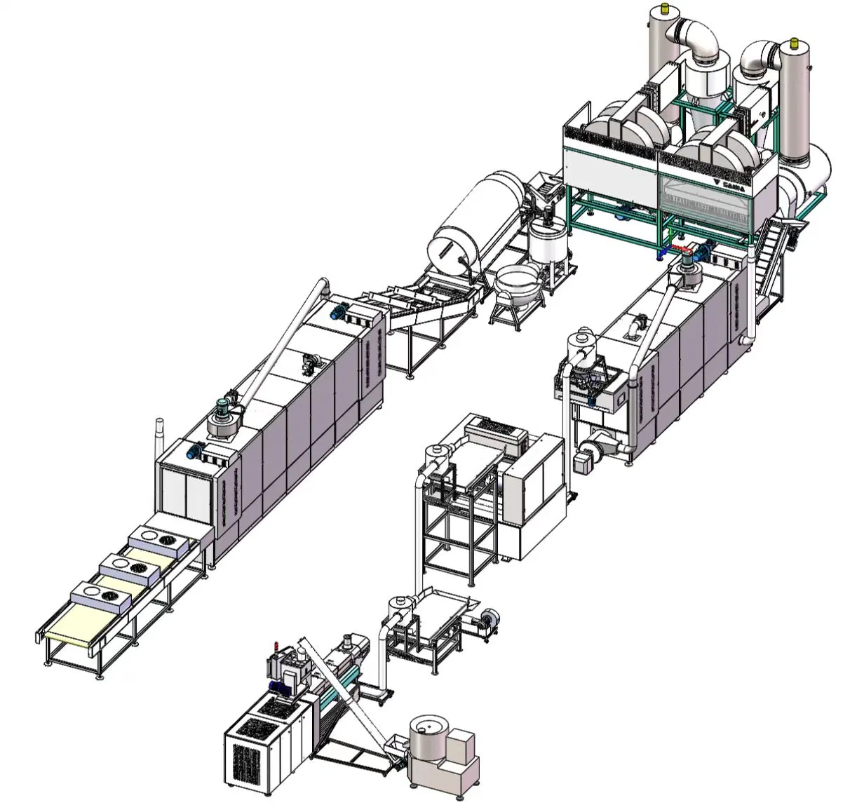 Double Screw Puffed Breakfast Cereals Corn Flake Extruder Processing Production Line