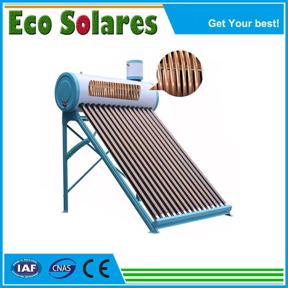 Ce RoHS calificado baratos originales de fábrica China 150L 200 L 240 L 300 L 58x1800mm acero inoxidable tubos de vacío caloducto calentador de agua solar para el techo