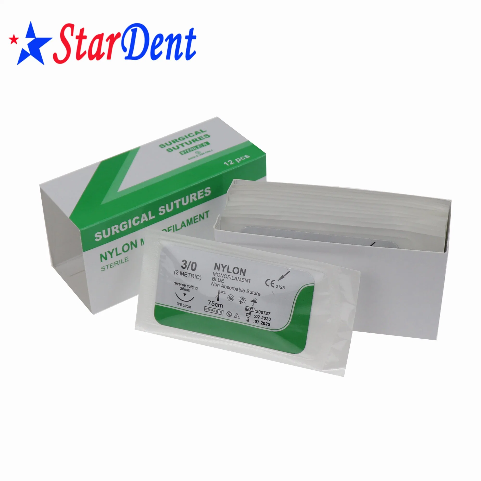 Dental Medical Disposable Sterile Single Use Nylon Monofilament Surgical Sutures