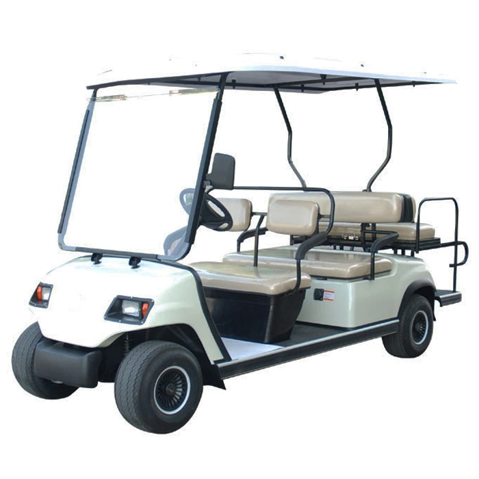 Promotional Good Quality Comfortable Leather Seat Six Passengers Electric Golf Cart (LT-A4+2)